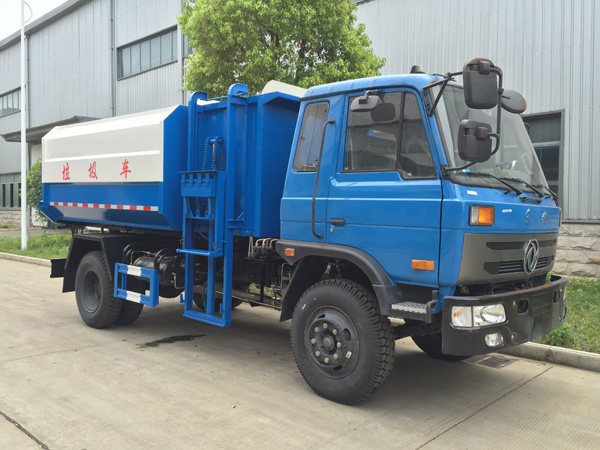 东风145 12方挂桶式垃圾车
