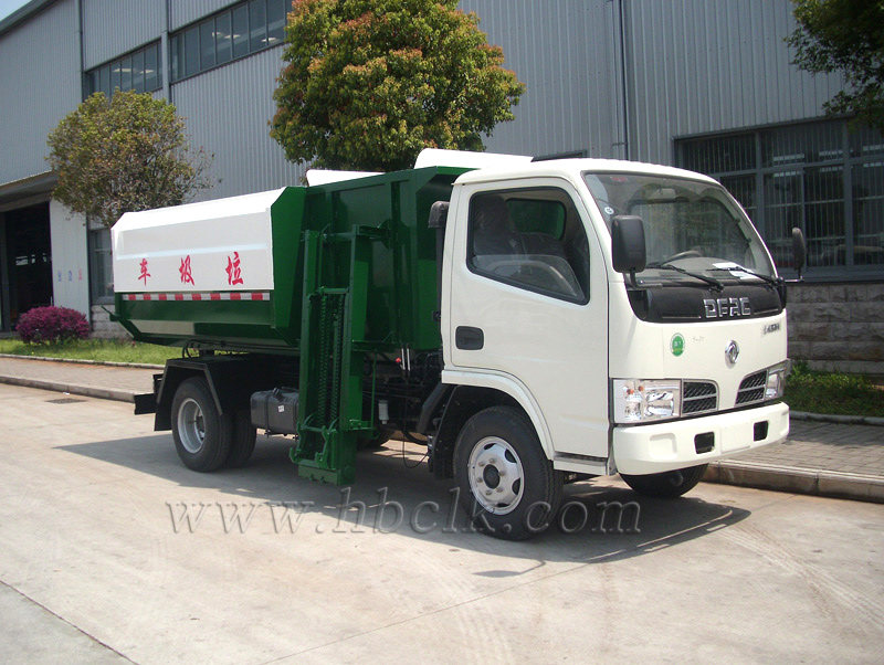 东风5方侧装挂桶垃圾车（蓝牌 柴油）