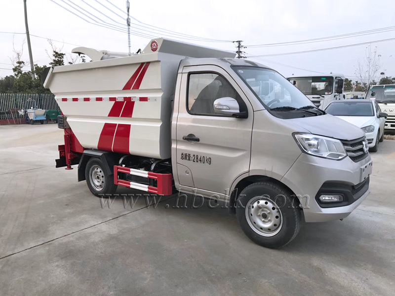 长安3.5方后挂桶压缩垃圾车（汽油 蓝牌）