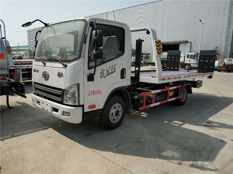 CLW5045TQZC5型清障车 解放虎VN蓝牌一拖二清障救援车 平板拖车