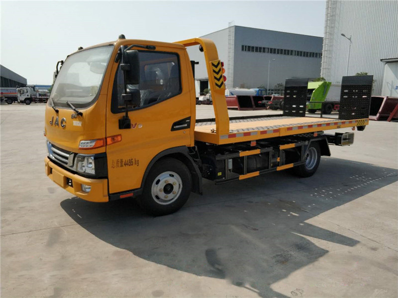 CLW5040TQZH5型清障车 江淮蓝牌一拖二道路救援车 平板拖车